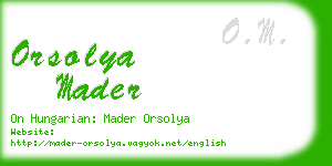 orsolya mader business card